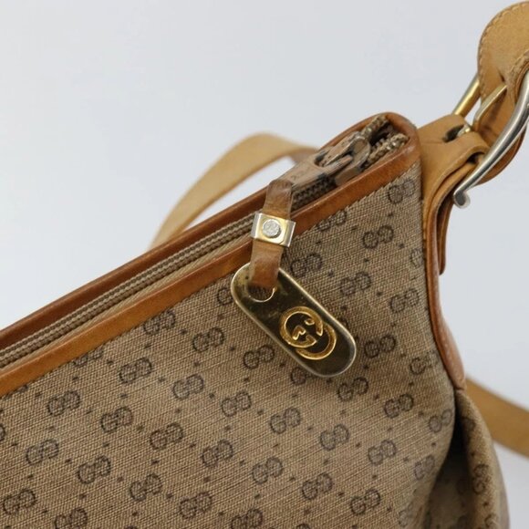 GUCCI Micro GG Supreme Shoulder Bag PVC Beige Gold 001 256 1324 Auth ep11400 - Picture 11 of 14